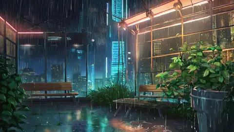 Cyberpunk Garden lofi wallpaper cyberpunk garden 0176222978
