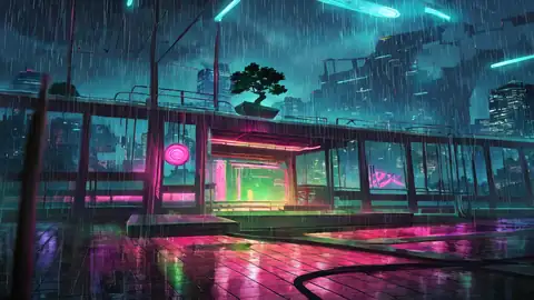 Cyberpunk Garden lofi wallpaper cyberpunk garden 0579215062