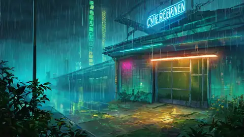 Cyberpunk Garden lofi wallpaper cyberpunk garden 0608420393