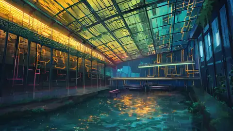 Cyberpunk Garden lofi wallpaper cyberpunk garden 0664820024