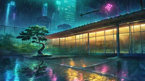 Cyberpunk Garden lofi wallpaper cyberpunk garden 0669510772
