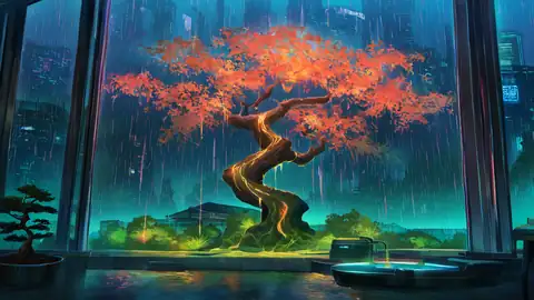 Cyberpunk Garden lofi wallpaper cyberpunk garden 0723716477