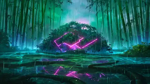Cyberpunk Garden lofi wallpaper cyberpunk garden 0768704625