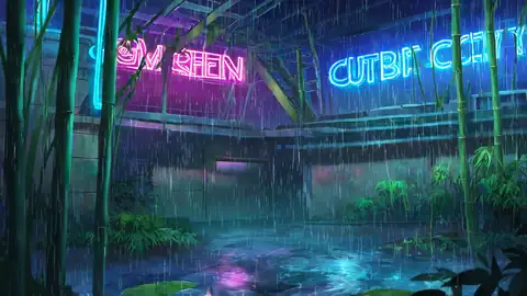 Cyberpunk Garden lofi wallpaper cyberpunk garden 0910517970