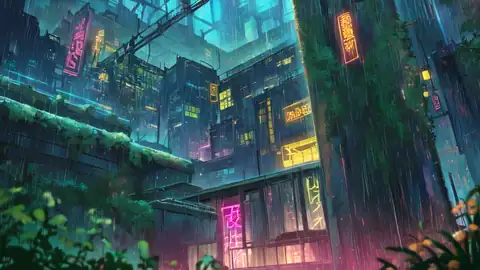 Cyberpunk Garden lofi wallpaper cyberpunk garden 0926911945
