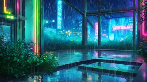 Cyberpunk Garden lofi wallpaper cyberpunk garden 1008095820