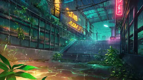 Cyberpunk Garden lofi wallpaper cyberpunk garden 1398481880