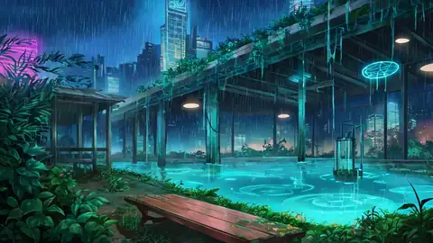 Cyberpunk Garden lofi wallpaper cyberpunk garden 1472434060