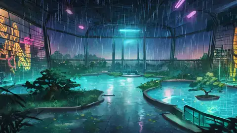 Cyberpunk Garden lofi wallpaper cyberpunk garden 1518222007