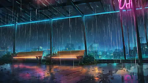Cyberpunk Garden lofi wallpaper cyberpunk garden 1564291658
