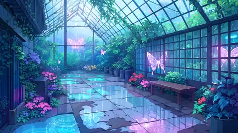 Cyberpunk Garden lofi wallpaper cyberpunk garden 1655142277