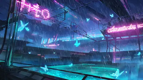 Cyberpunk Garden lofi wallpaper cyberpunk garden 1823286937