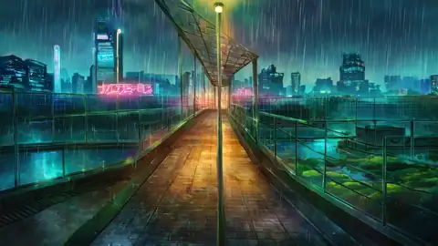 Cyberpunk Garden lofi wallpaper cyberpunk garden 1904727261