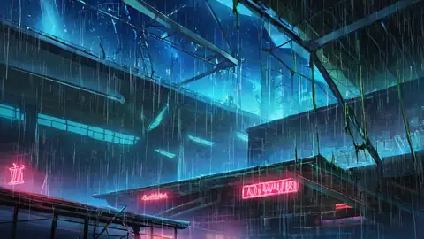 Cyberpunk Garden lofi wallpaper cyberpunk garden 2006402379