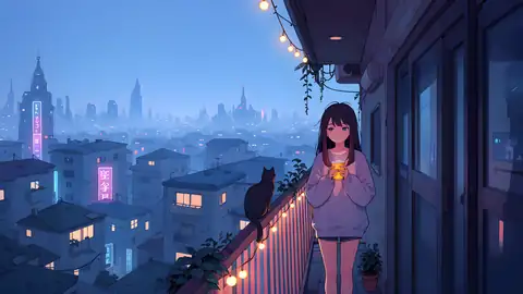Cyberpunk Girl Balcony lofi wallpaper cyberpunk girl balcony 1126655608