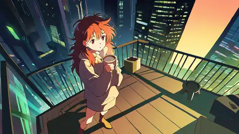 Cyberpunk Girl Balcony lofi wallpaper cyberpunk girl balcony 1334994993