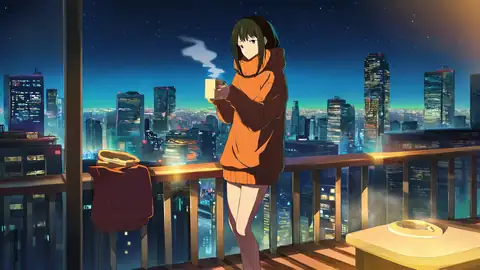 Cyberpunk Girl Balcony lofi wallpaper cyberpunk girl balcony 1851401664