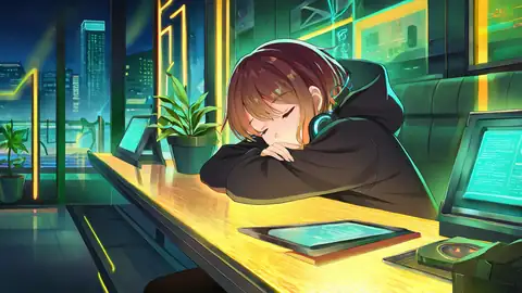 Cyberpunk Girl Neon Cafe lofi wallpaper cyberpunk girl neon cafe 1859743245