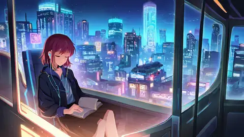 Cyberpunk Girl Train lofi wallpaper cyberpunk girl train 0435698930