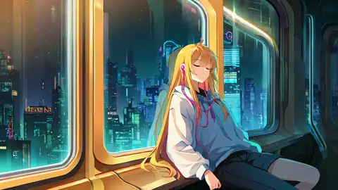 Cyberpunk Girl Train lofi wallpaper cyberpunk girl train 0760047008