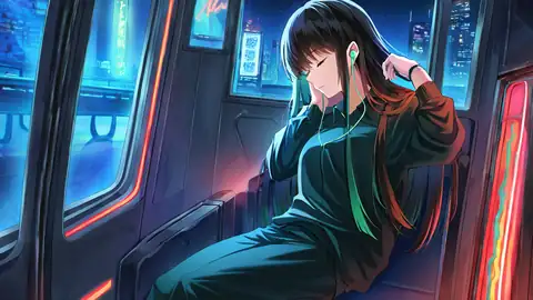 Cyberpunk Girl Train lofi wallpaper cyberpunk girl train 0762041708