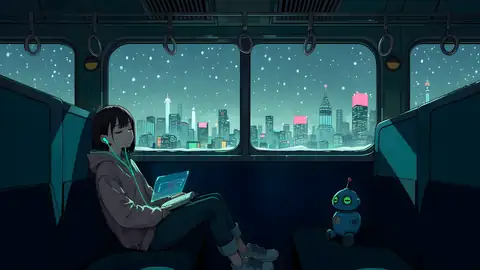 Cyberpunk Girl Train lofi wallpaper cyberpunk girl train 0990436009