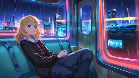 Cyberpunk Girl Train lofi wallpaper cyberpunk girl train 1165581966