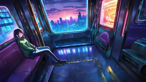 Cyberpunk Girl Train lofi wallpaper cyberpunk girl train 1433684273