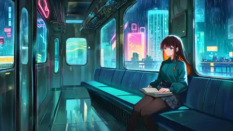Cyberpunk Girl Train lofi wallpaper cyberpunk girl train 1506170819
