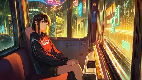 Cyberpunk Girl Train lofi wallpaper cyberpunk girl train 1633851787