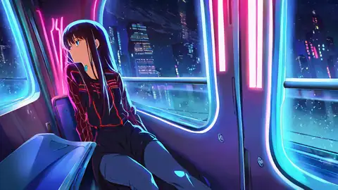Cyberpunk Girl Train lofi wallpaper cyberpunk girl train 1780749721