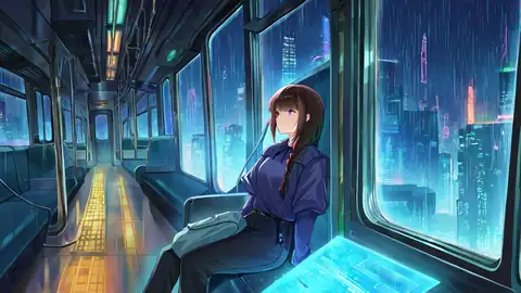 Cyberpunk Girl Train lofi wallpaper cyberpunk girl train 1813774258
