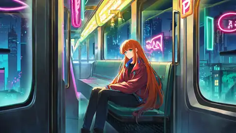 Cyberpunk Girl Train lofi wallpaper cyberpunk girl train 1901467624