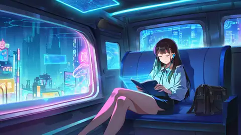 Cyberpunk Girl Train lofi wallpaper cyberpunk girl train 2014676995