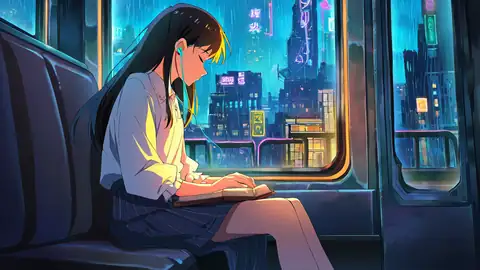 Cyberpunk Girl Train lofi wallpaper cyberpunk girl train 2036930357