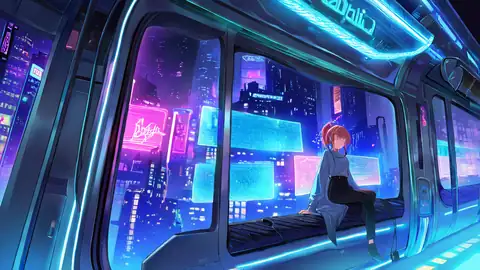 Cyberpunk Girl Train lofi wallpaper cyberpunk girl train 2093882923