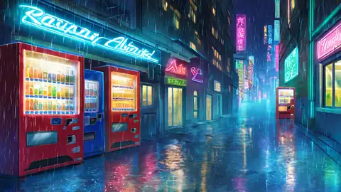 Cyberpunk Neon Rain lofi wallpaper cyberpunk neon rain 0770844829