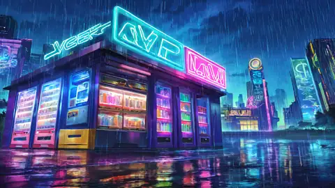 Cyberpunk Neon Rain lofi wallpaper cyberpunk neon rain 0881090896