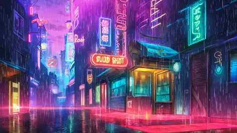 Cyberpunk Neon Rain lofi wallpaper cyberpunk neon rain 1308416461