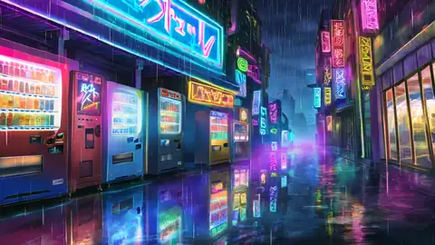 Cyberpunk Neon Rain lofi wallpaper cyberpunk neon rain 1330271148