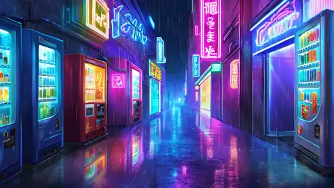 Cyberpunk Neon Rain lofi wallpaper cyberpunk neon rain 1405167147