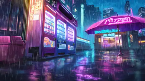Cyberpunk Neon Rain lofi wallpaper cyberpunk neon rain 1484836943