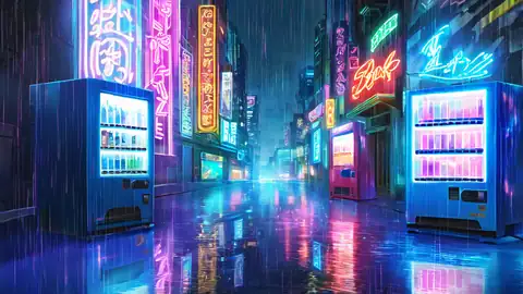 Cyberpunk Neon Rain lofi wallpaper cyberpunk neon rain 1754396191