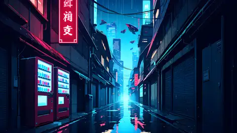 Cyberpunk Neon Rain lofi wallpaper cyberpunk neon rain 1788355197