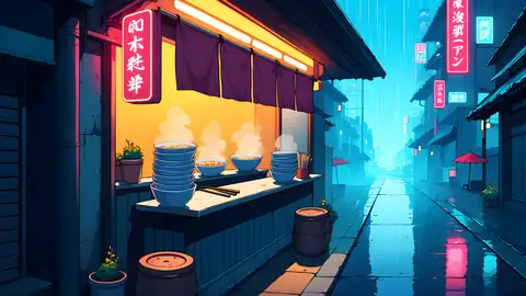 Cyberpunk Ramen Stall lofi wallpaper cyberpunk ramen stall 0459252158