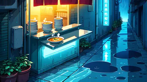 Cyberpunk Ramen Stall lofi wallpaper cyberpunk ramen stall 1176092076