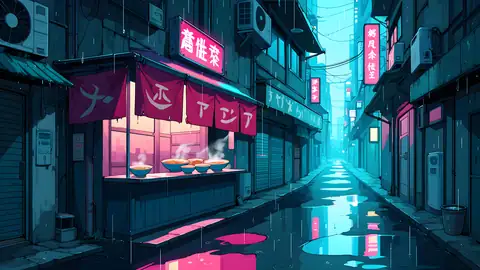 Cyberpunk Ramen Stall lofi wallpaper cyberpunk ramen stall 1317926712