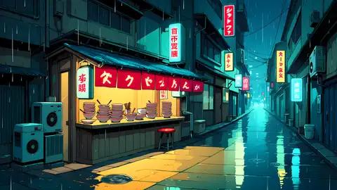 Cyberpunk Ramen Stall lofi wallpaper cyberpunk ramen stall 1569347950