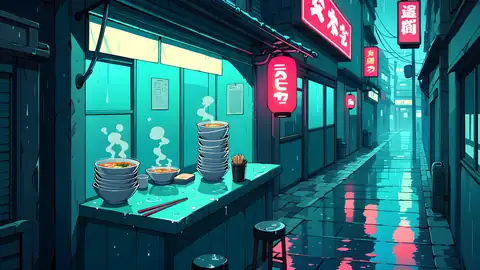 Cyberpunk Ramen Stall lofi wallpaper cyberpunk ramen stall 1936273332