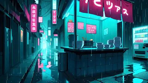 Cyberpunk Ramen Stall lofi wallpaper cyberpunk ramen stall 1950295426